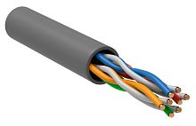 ITK Витая пара U/UTP кат.5E 4х2х24AWG solid LSZH нг(А)-HF серый (305м) РФ/Т