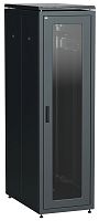 ITK LINEA N Шкаф напольный сетевой 19" 42U 800х1000мм стеклянная передняя дверь задняя металлическая черный