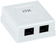 ITK Настенная информационная розетка RJ-45 кат.6 2-порта