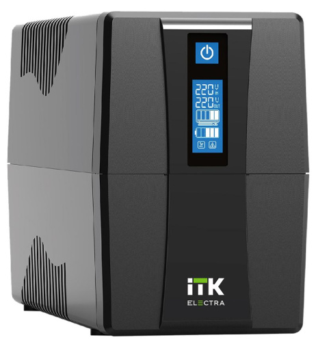 ITK ELECTRA ET ИБП Линейно-интерактивный 800ВА/480Вт однофазный с LCD дисплеем с АКБ 1х9AH USB порт розетки Schuko