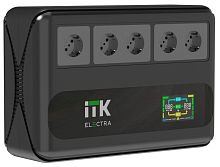 ITK ELECTRA LT5 ИБП Линейно-интерактивный 1кВА/0,6кВт однофазный с LCD дисплеем с АКБ 1х9AH 5 розеток Schuko