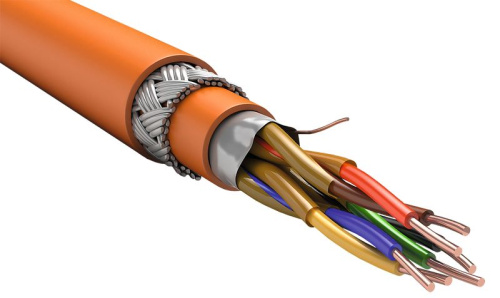 ITK Кабель бронированный RS-485 2х2х1,13 Кнг(А)-FRHF оранжевый (200м)