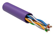 ITK Витая пара U/UTP кат.5E 4х2х24AWG solid LSZH нг(А)-HF фиолетовый (305м)