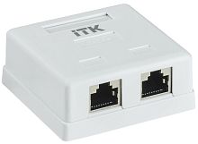 ITK Настенная информационная розетка RJ45 кат.5e FTP 2-порта