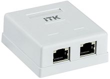 ITK Настенная информационная розетка RJ45 кат.6 FTP 2-порта